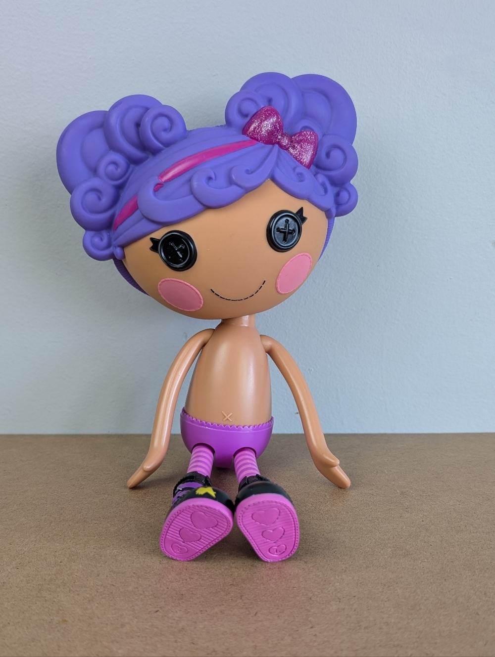 Lalaloopsy Storm E. Sky Doll, Purple Hair w Pink Glitter Bow, 2020 MGA